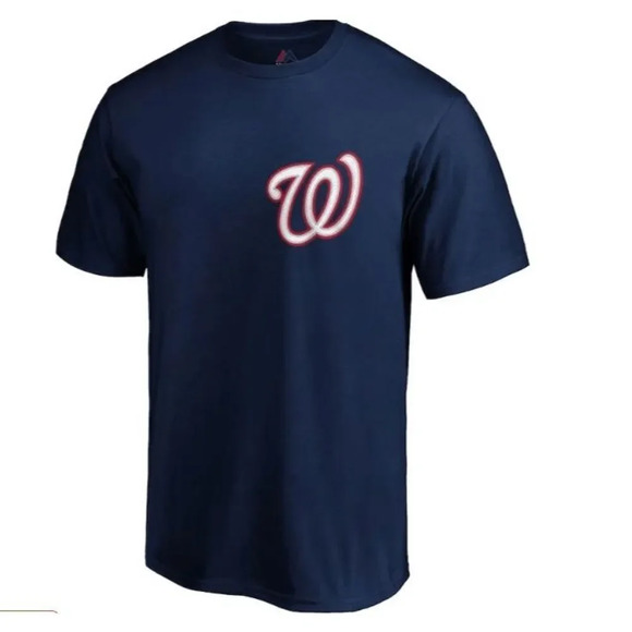 MLB Washington Nationals T Shirt Men 3XL Navy Blue Baseball Fan Icon Crew Neck - Picture 1 of 5